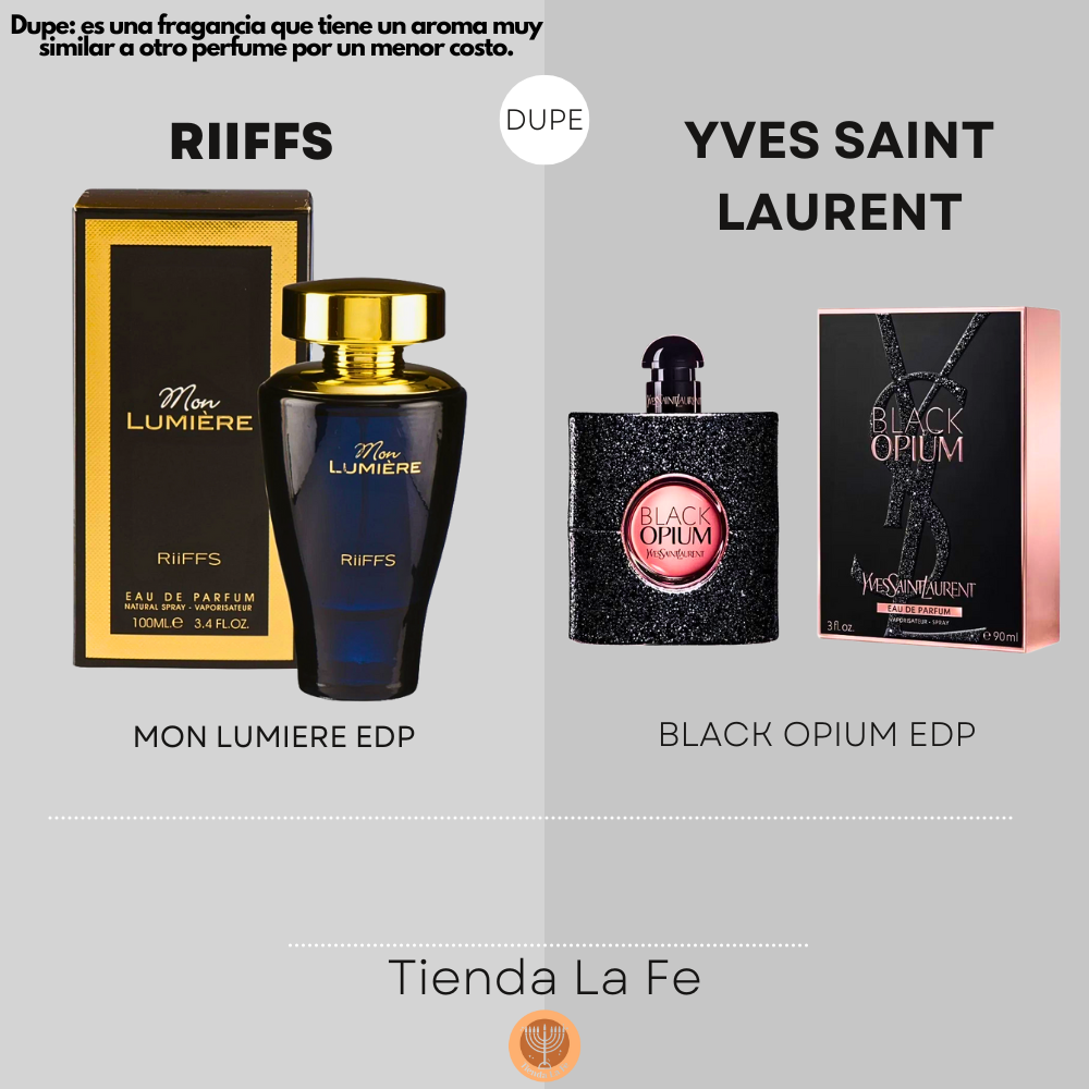 RIIFFS MON LUMIERE EDP 100ML (M) (DUPE YVES SAINT LAURENT BLACK OPIUM EDP)