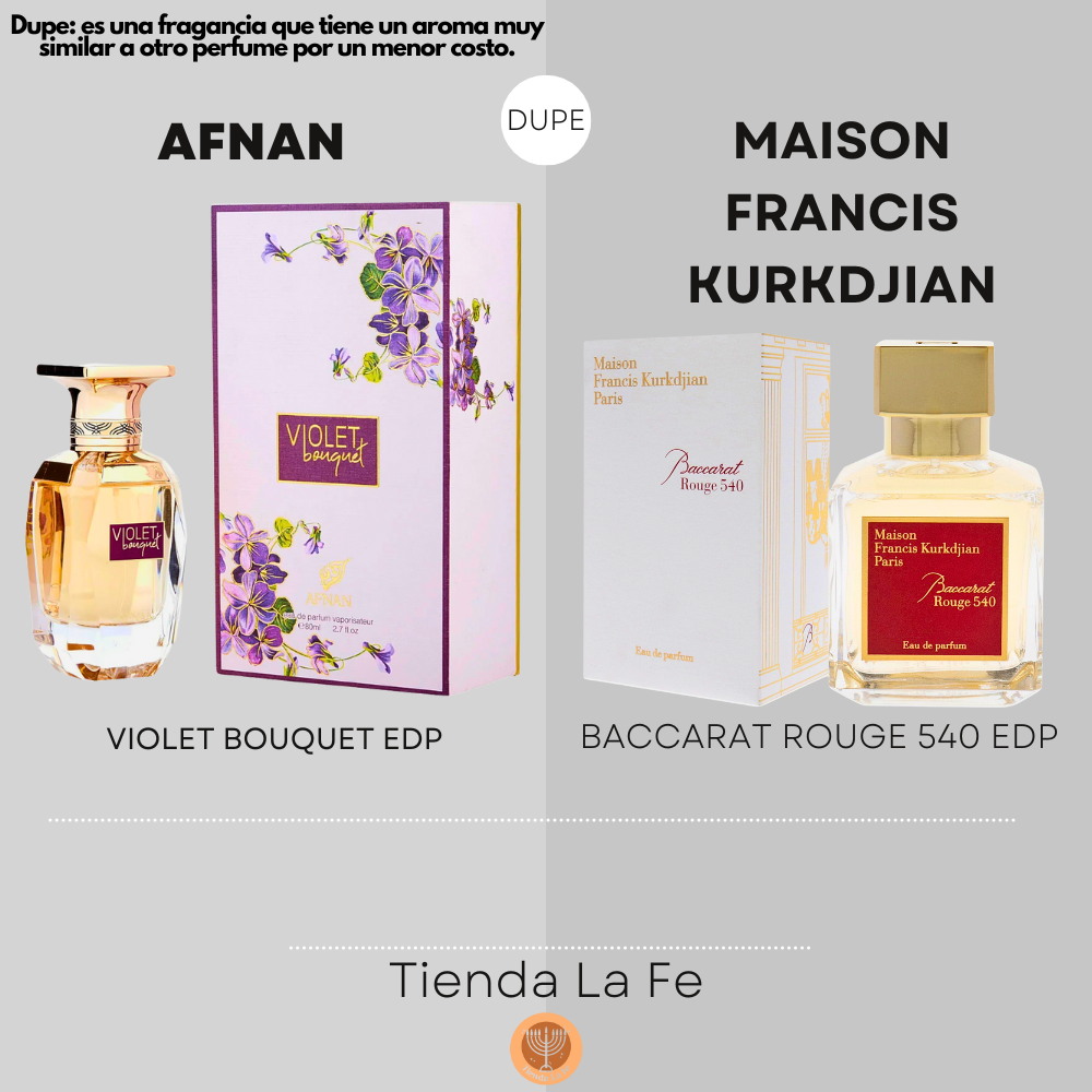 AFNAN VIOLET BOUQUET EDP 80ML (M) (DUPE MAISON FRANCIS KURKDJIAN BACCARAT ROUGE 540 EDP)