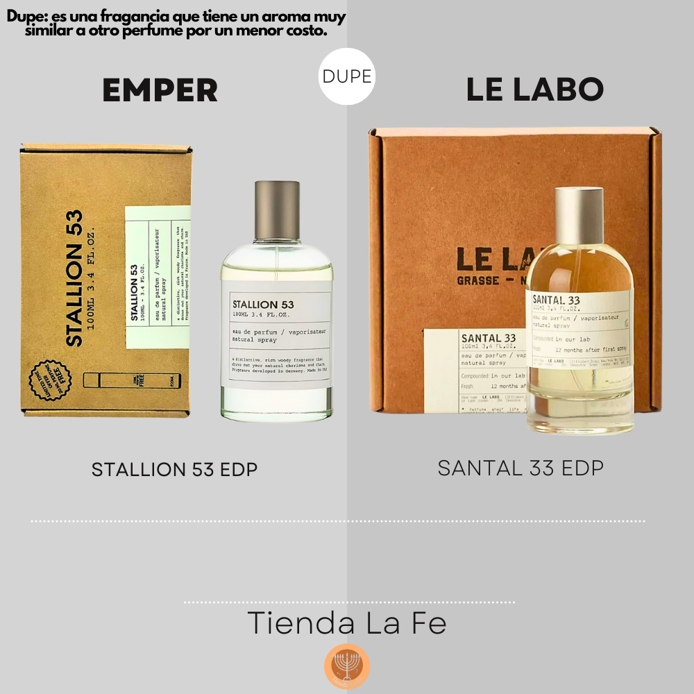 EMPER STALLION 53 EDP 100ML (U) (DUPE LE LABO SANTAL 33 EDP)
