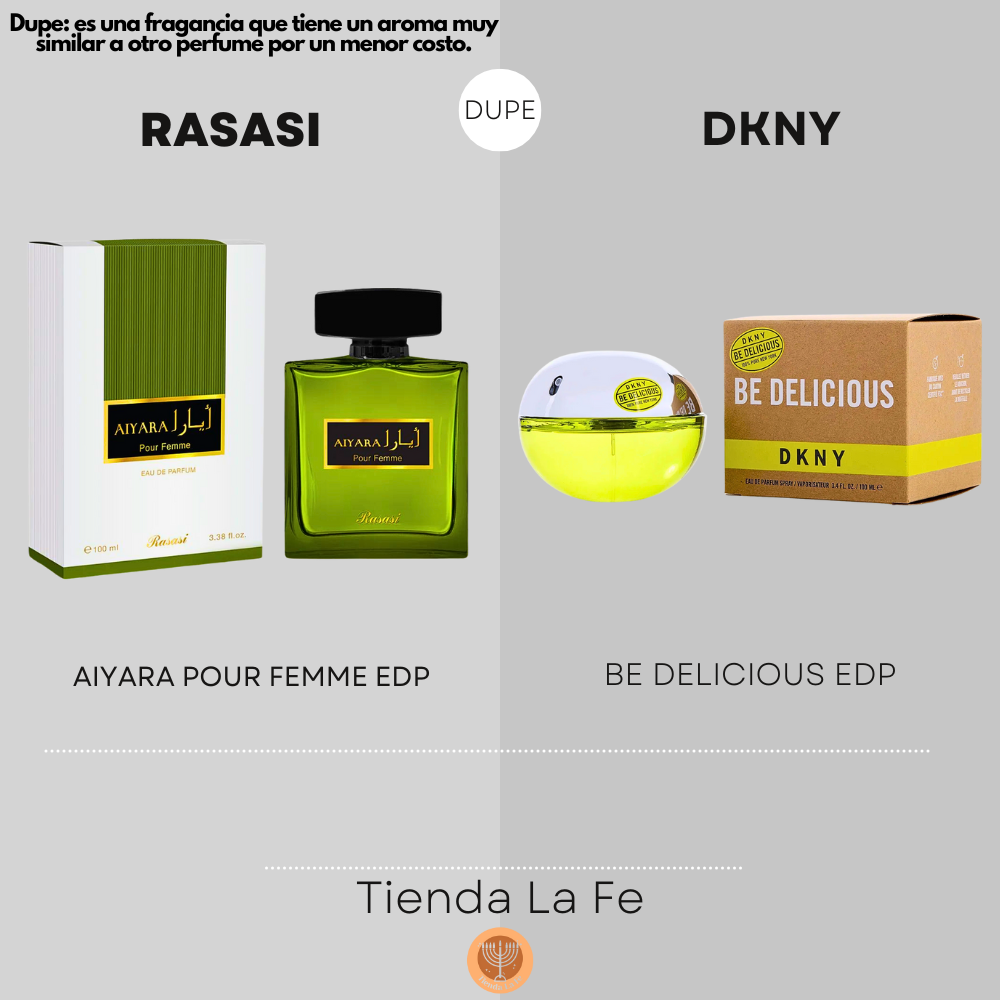 RASASI AIYARA POUR FEMME EDP 100ML (M) (DUPE DKNY BE DELICIOUS EDP)