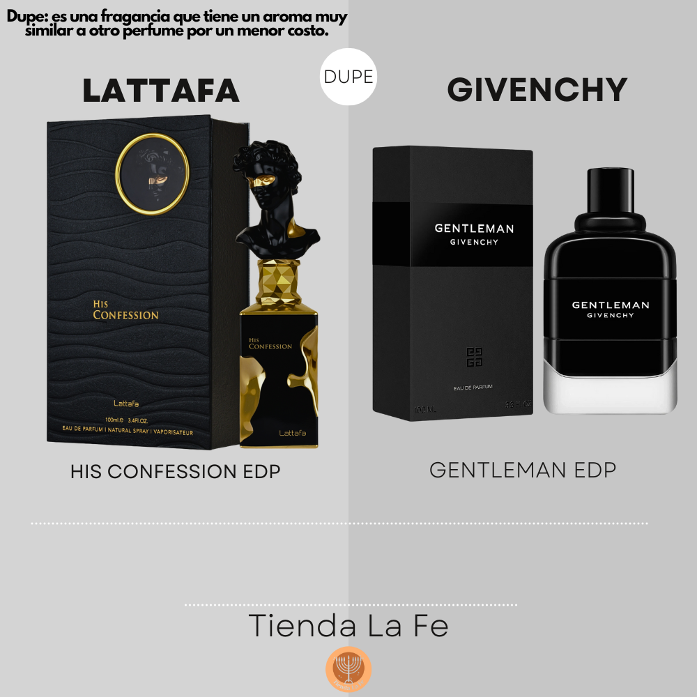 LATTAFA HIS CONFESSION EDP 100ML (H) (DUPE GIVENCHY GENTLEMAN EDP)