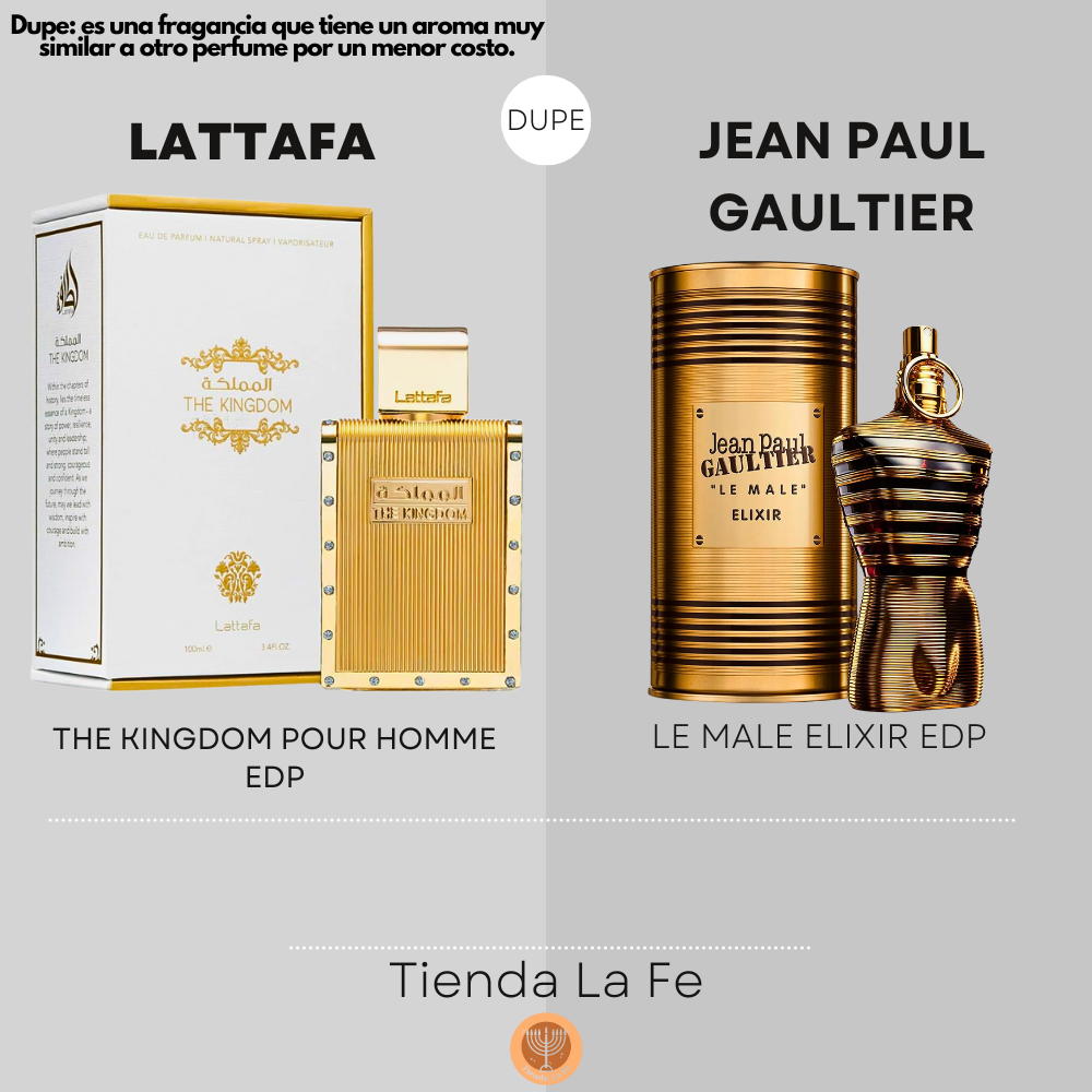 LATTAFA THE KINGDOM POUR HOMME EDP 100ML (H) (DUPE JEAN PAUL GAULTIER LE MALE ELIXIR EDP)