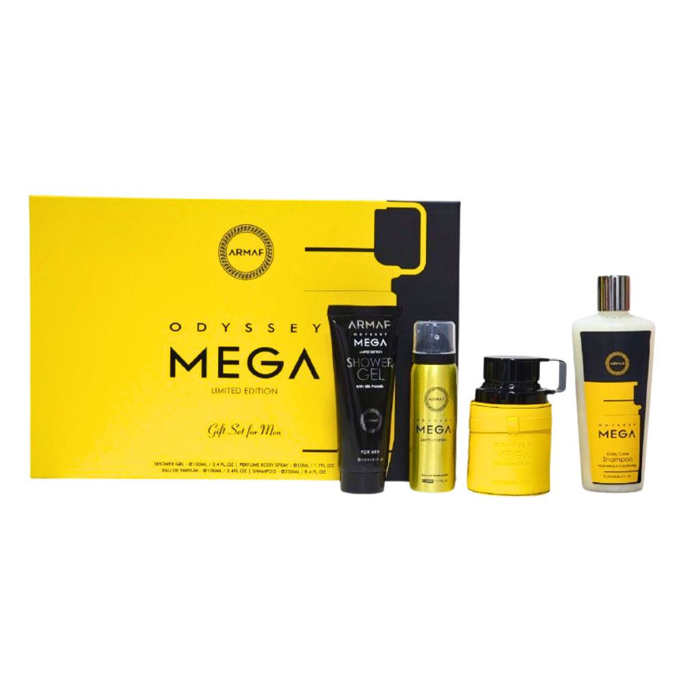 SET ARMAF ODYSSEY MEGA EDP 100ML, BODY SPRAY 50ML, SHOWER GEL 100ML, SHAMPOO 250ML (H) (DUPE YVES SAINT LAURENT Y EDP)