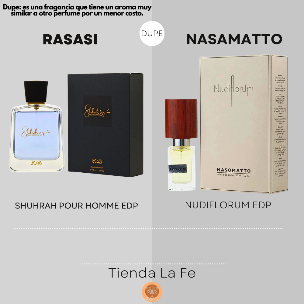 RASASI SHUHRAH POUR HOMME EDP 90ML (H) (DUPE NASAMATTO NUDIFLORUM EDP)