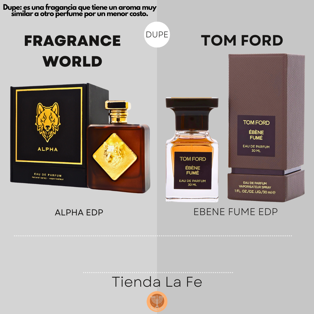 FRAGRANCE WORLD ALPHA EDP 100ML (H) (DUPE TOM FORD EBENE FUME EDP)