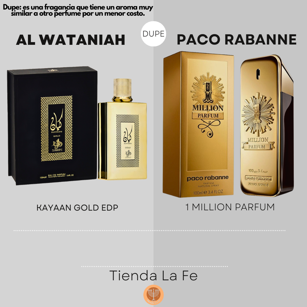 AL WATANIAH KAYAAN GOLD EDP 100ML (H) (DUPE PACO RABANNE 1 MILLION PARFUM)