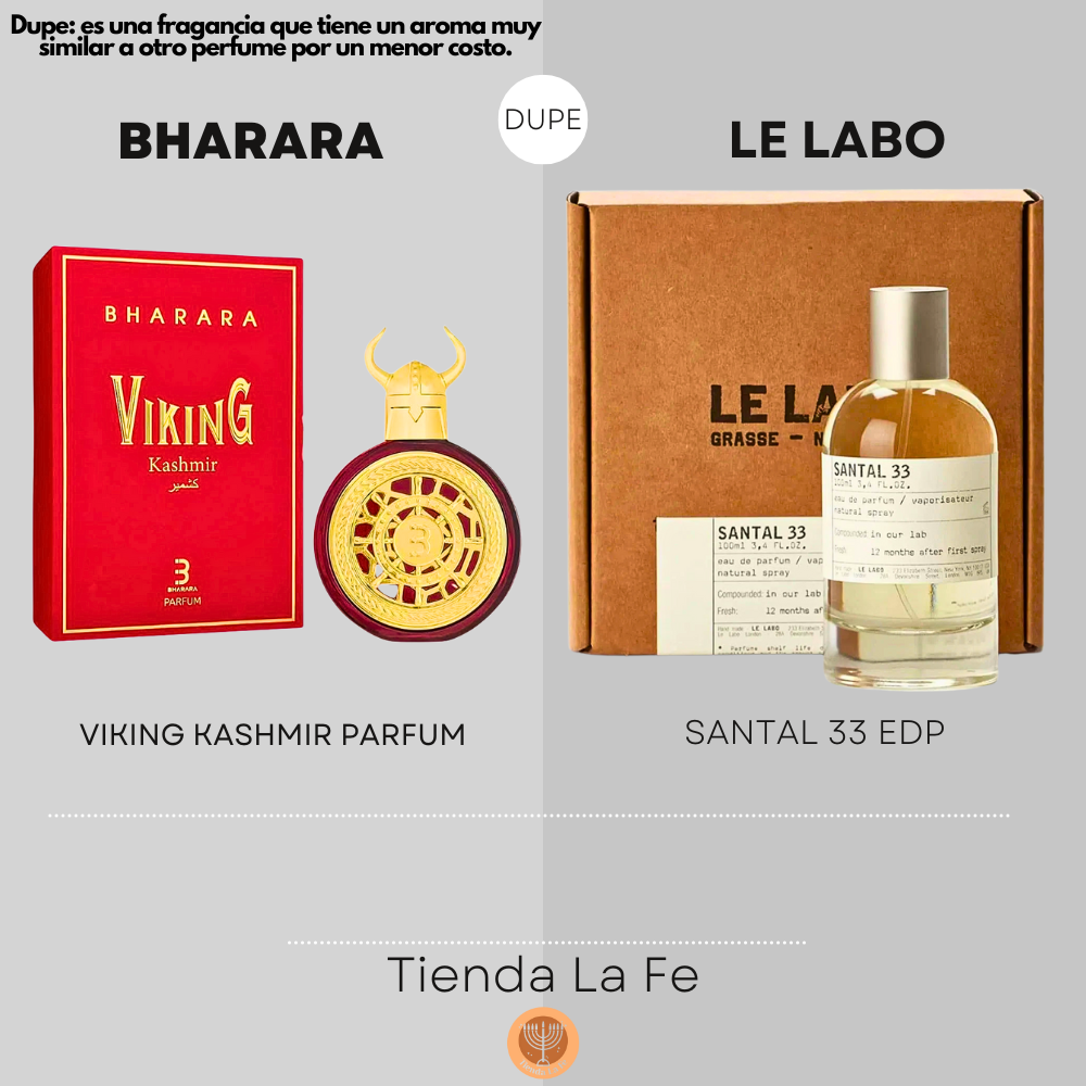 BHARARA VIKING KASHMIR PARFUM 100ML (H) (DUPE LE LABO SANTAL 33 EDP)
