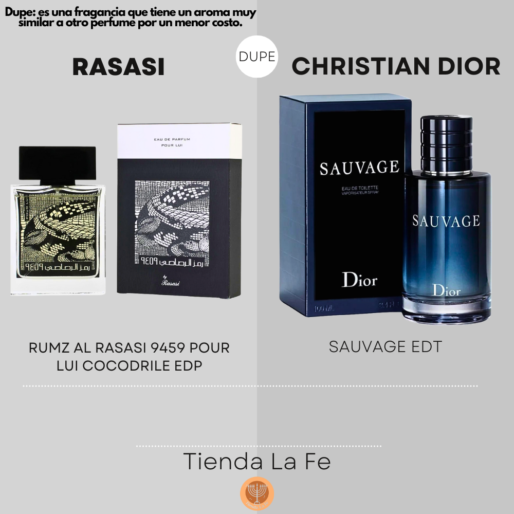 RASASI RUMZ AL RASASI 9459 POUR LUI COCODRILE EDP 50ML (H) (DUPE CHRISTIAN DIOR SAUVAGE EDT)