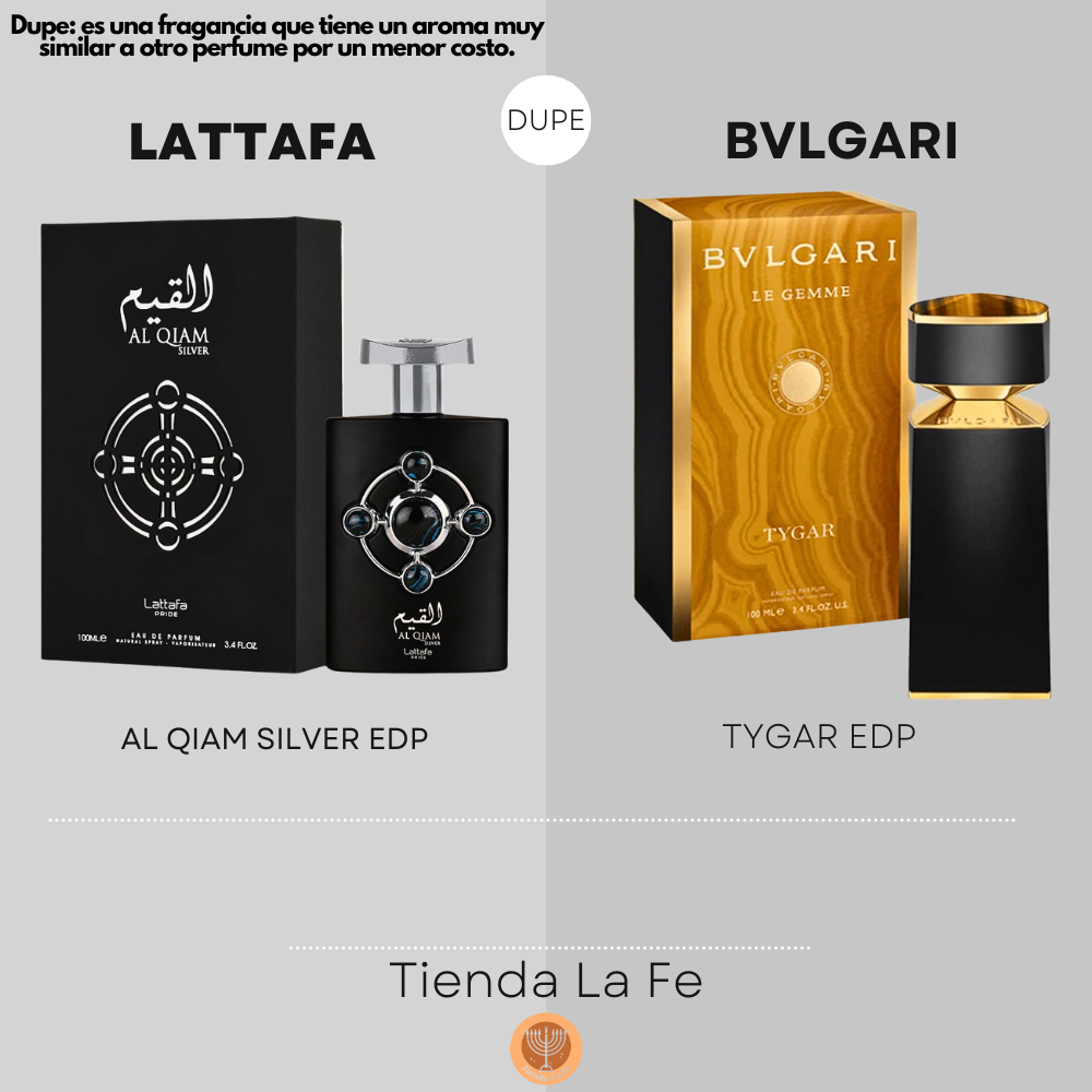 LATTAFA AL QIAM SILVER EDP 100ML (H) (DUPE BVLGARI TYGAR EDP)