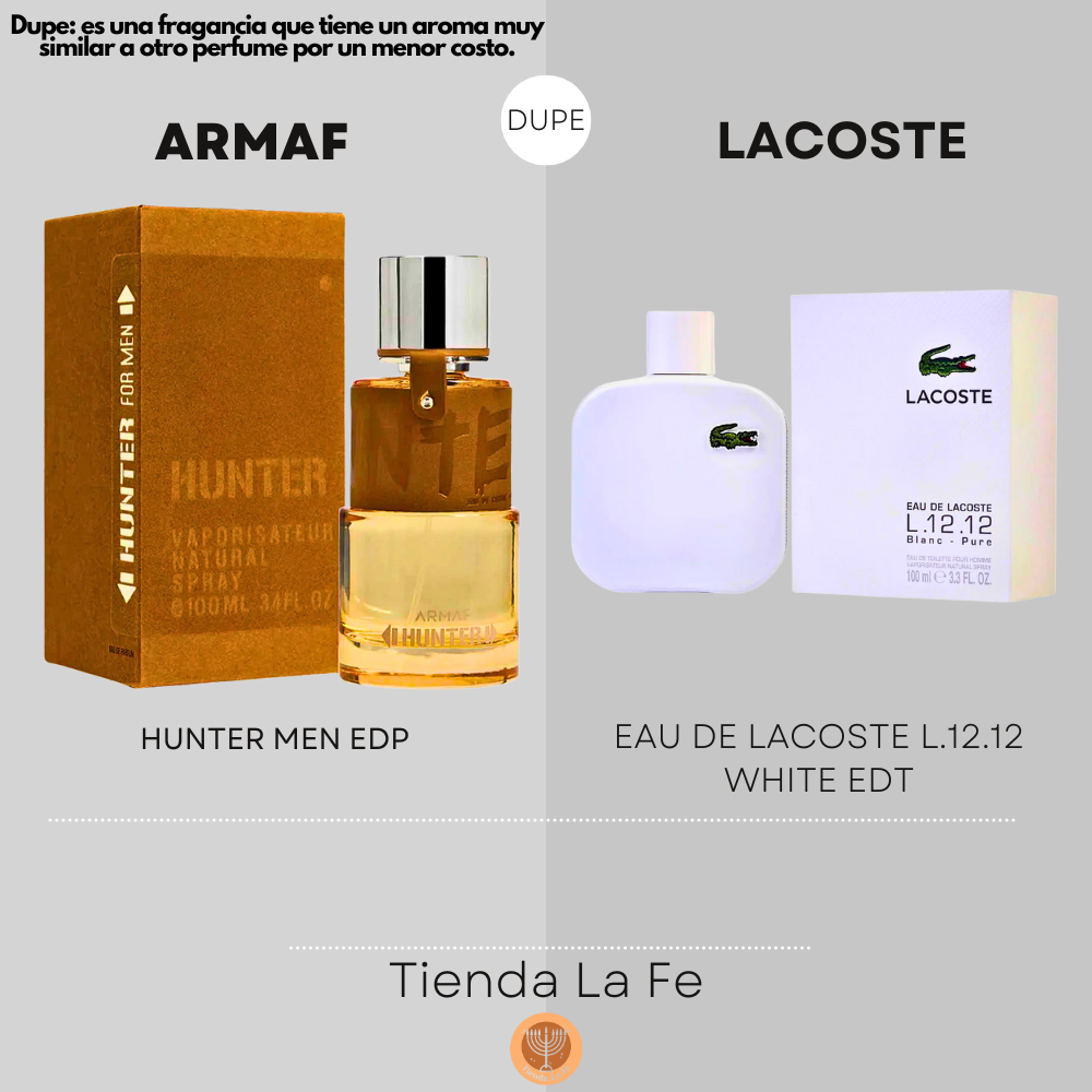 ARMAF HUNTER MEN EDP 100ML (H) (DUPE LACOSTE EAU DE LACOSTE L.12.12 WHITE EDT)