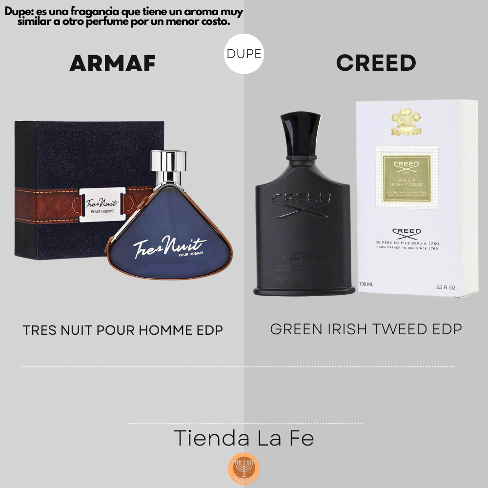 ARMAF TRES NUIT POUR HOMME EDP 100ML (H) (DUPE CREED GREEN IRISH TWEED EDP)