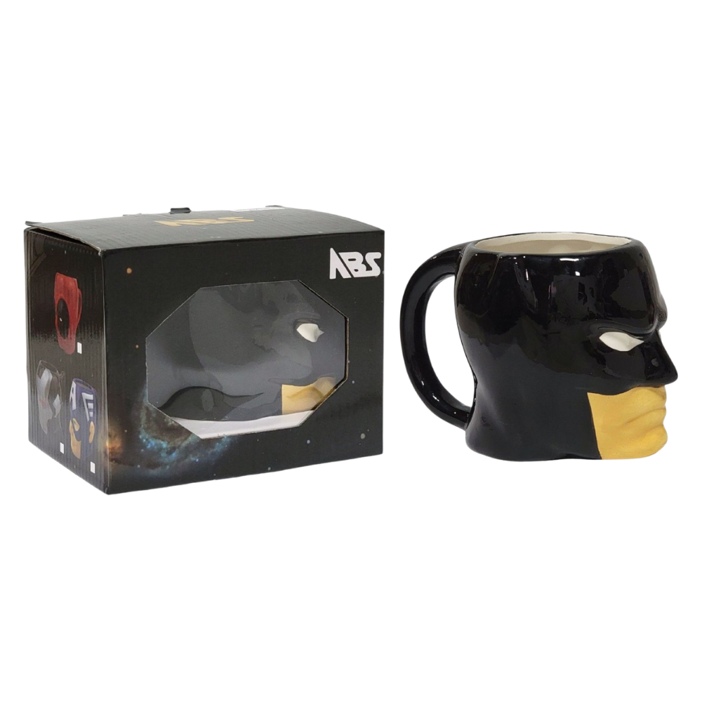 TAZA DE CERAMICA, RESISTENTE AL CALOR, MANGO CREATIVO DISEÑO ABS MARVEL BATMAN