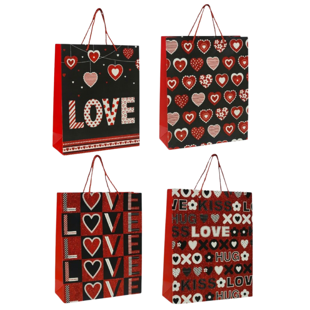 BOLSA DE REGALO MEDIANA 26X32X10CM SAN VALENTIN