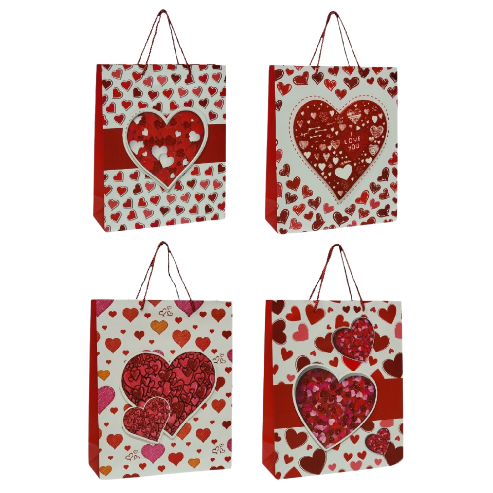 BOLSA DE REGALO GRANDE 30X12X41.5CMCM SAN VALENTIN