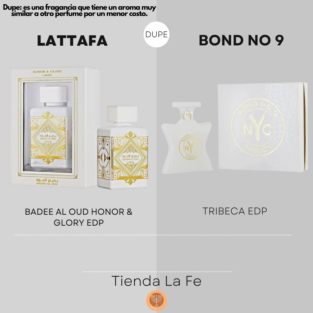 LATTAFA BADEE AL OUD HONOR & GLORY EDP 100ML (U) (DUPE BOND NO 9 TRIBECA EDP)