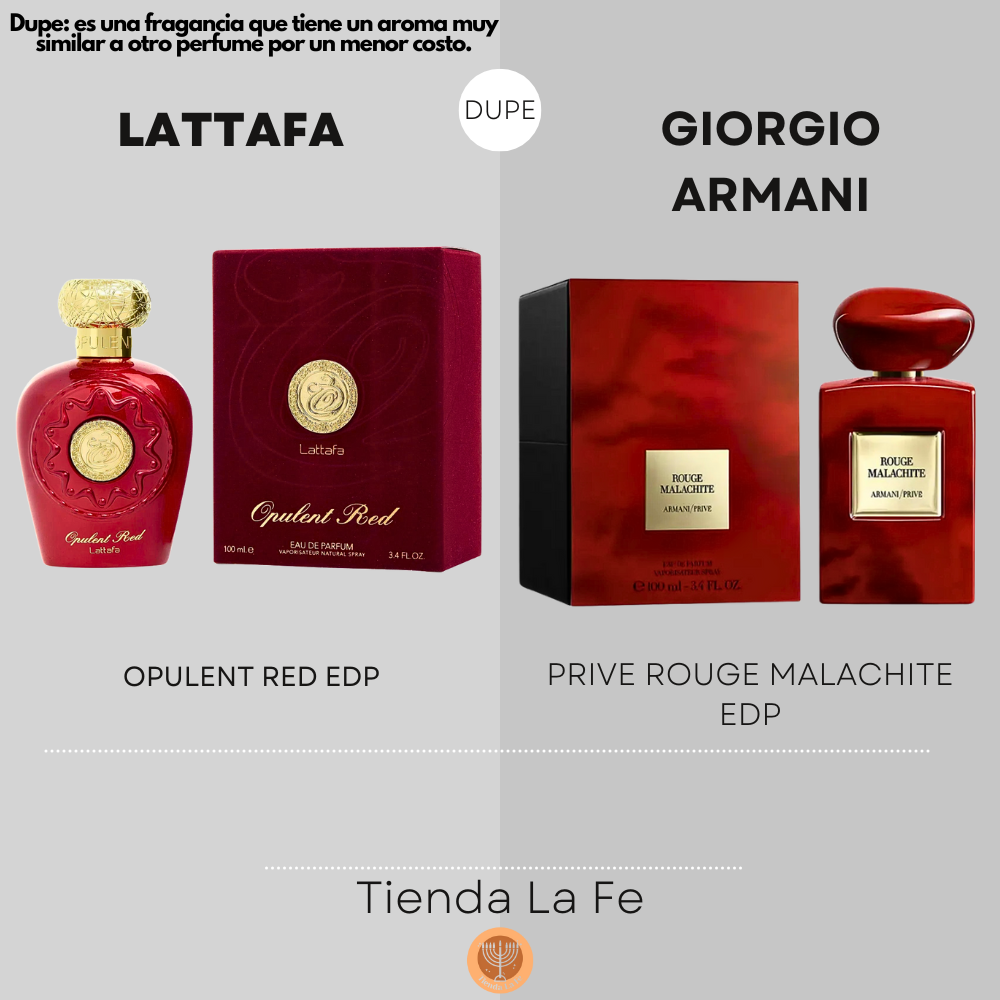 LATTAFA OPULENT RED EDP 100ML (U) (DUPE GIORGIO ARMANI PRIVE ROUGE MALACHITE EDP)