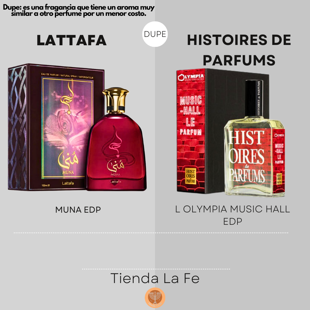 LATTAFA MUNA EDP 100ML (U) (DUPE HISTOIRES DE PARFUMS L OLYMPIA MUSIC HALL EDP)