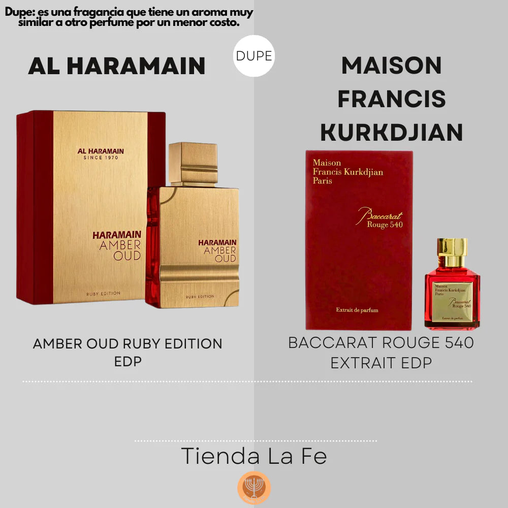 AL HARAMAIN AMBER OUD RUBY EDITION EDP 100ML (U) (DUPE MAISON FRANCIS KURKDJIAN BACCARAT ROUGE 540 EXTRAIT EDP)