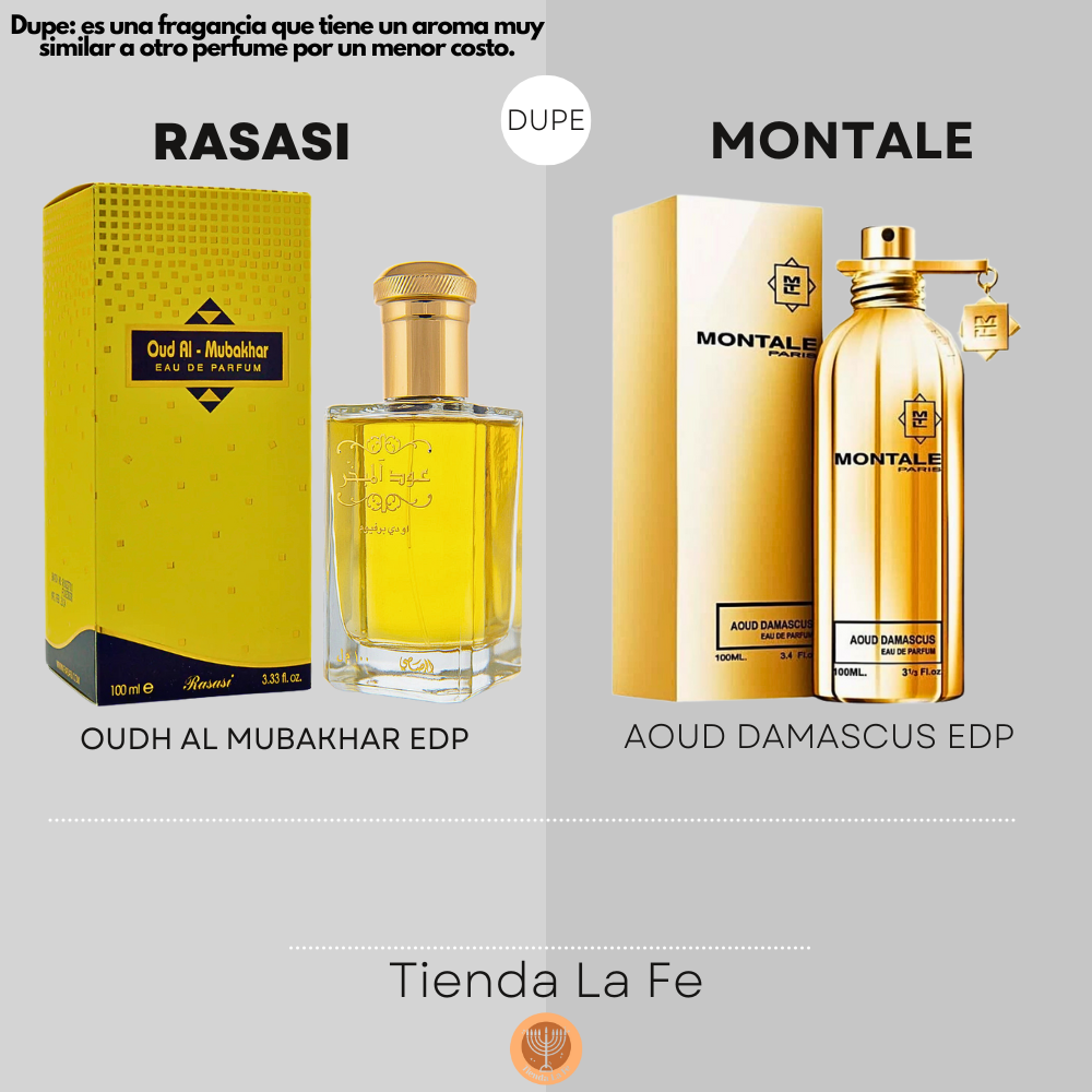 RASASI OUDH AL MUBAKHAR EDP 100ML (U) (DUPE MONTALE AOUD DAMASCUS EDP)