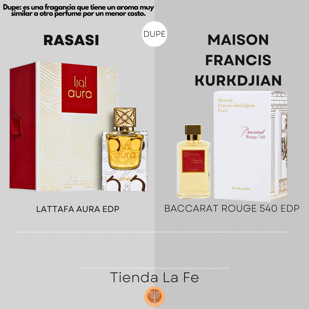 LATTAFA AURA EDP 60ML (U) (DUPE MAISON FRANCIS KURKDJIAN BACCARAT ROUGE 540 EDP)