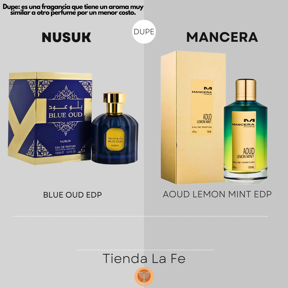 NUSUK BLUE OUD EDP 100ML (U) (DUPE MANCERA AOUD LEMON MINT EDP)