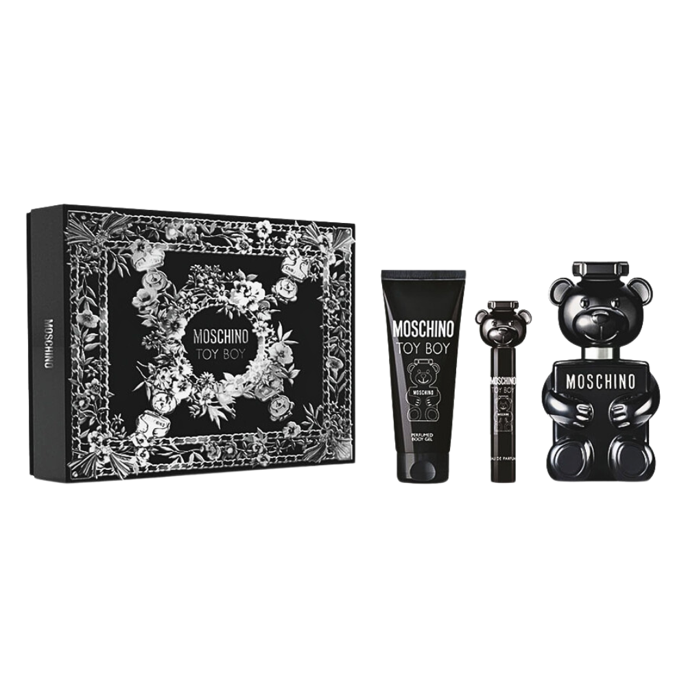 SET MOSCHINO TOY BOY EDP 100ML, EDP 10ML, BODY LOTION 100ML (H)