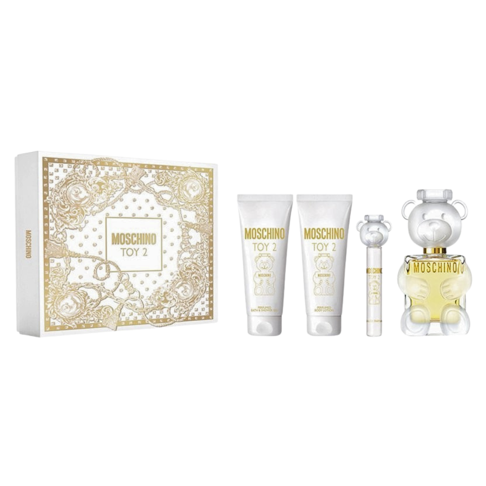 SET MOSCHINO TOY 2 EDP 100ML,MINI EDP 10ML,BODY LOTION 100ML,SHOWER GEL 100ML (M)