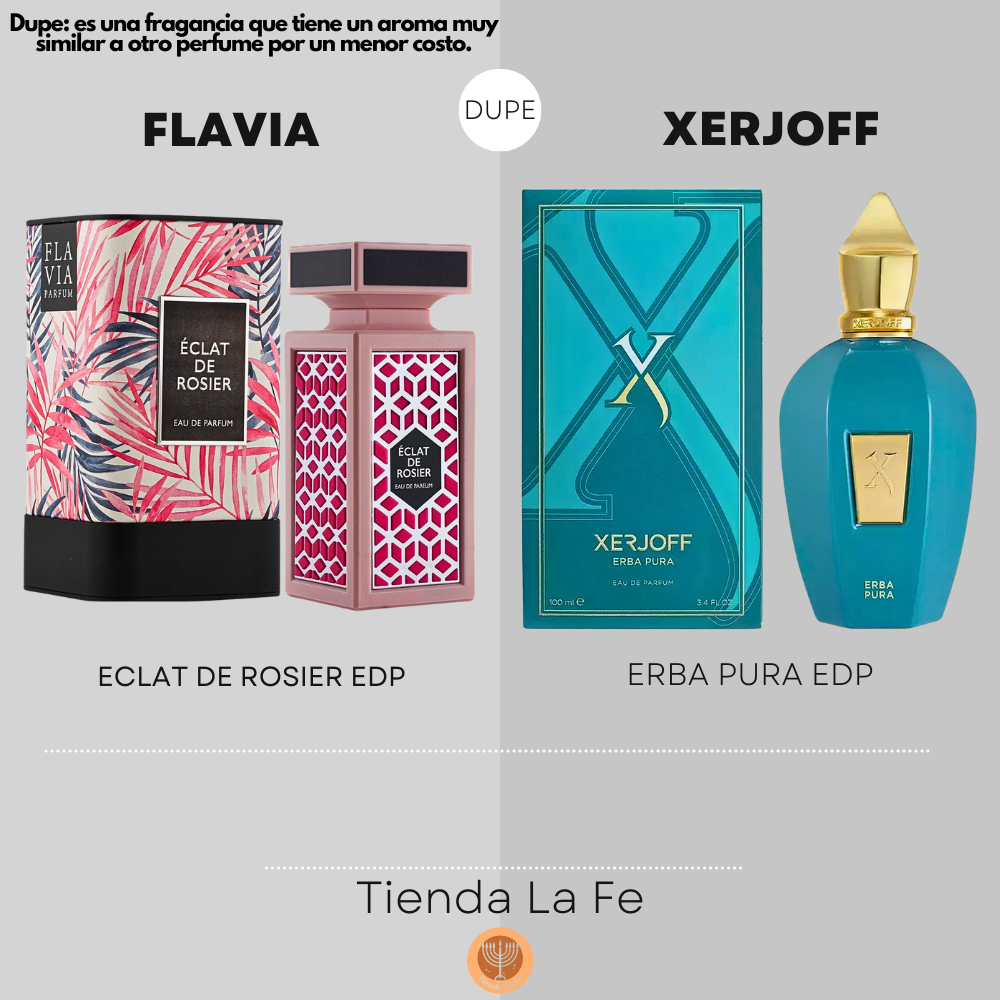 FLAVIA ECLAT DE ROSIER EDP 90ML (U) (DUPE XERJOFF ERBA PURA EDP)