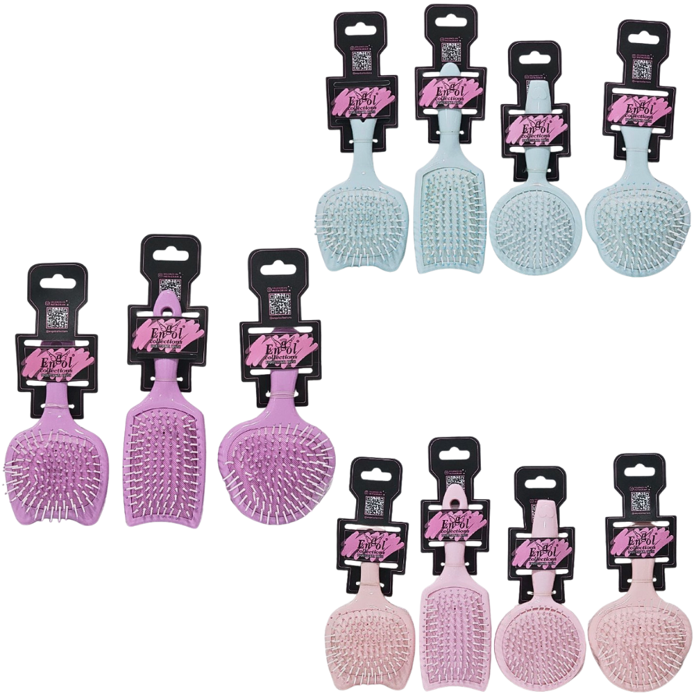 CEPILLO PEINE PARA EL CABELLO, CERDAS FLEXIBLES MASAJE RELAJANTE Y DESENREDADO RAPIDA Y SUAVE SIN FRIZZ ENGOL COLLECTIONS 3 COLORES