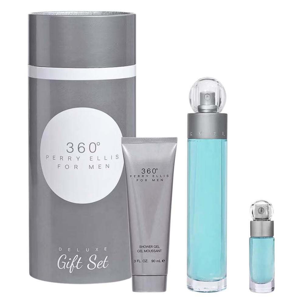 SET PERRY ELLIS 360 FOR MEN EDT 100ML, MINI EDT 7.5ML, SHOWER GEL 90ML (H)