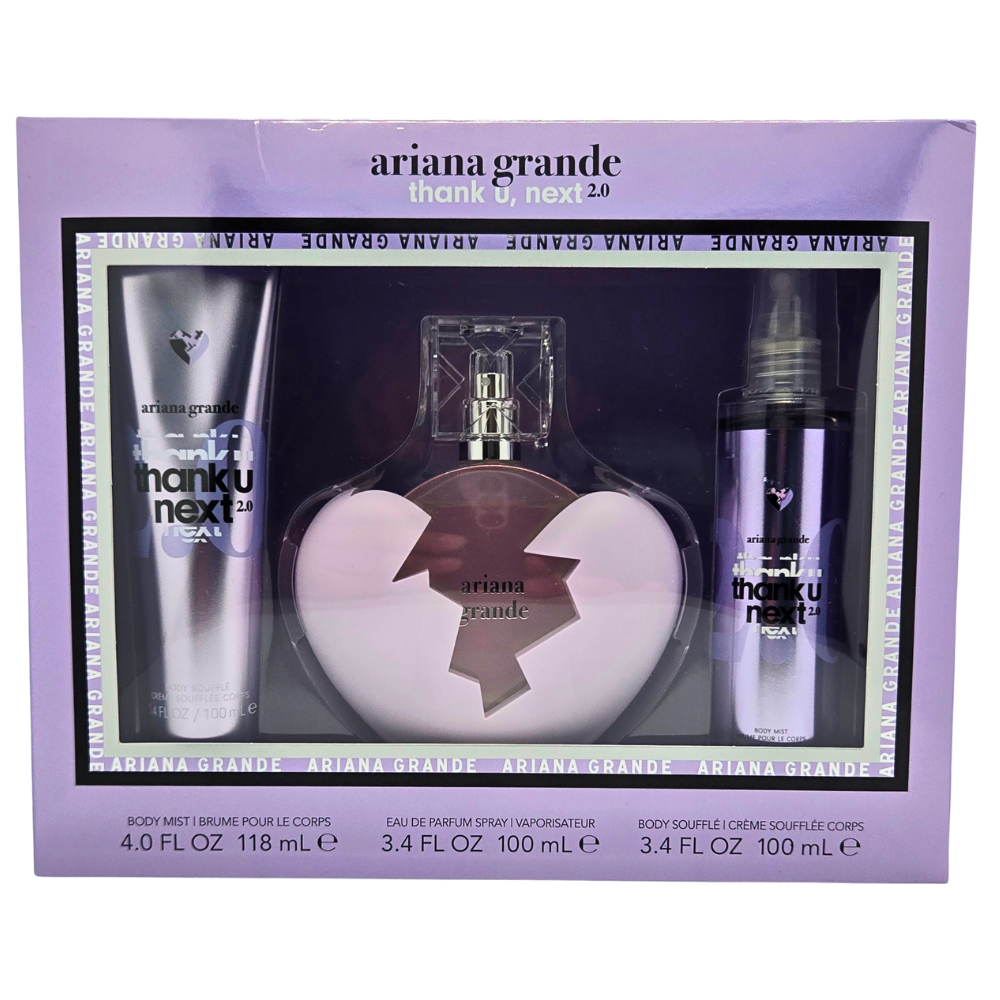 SET ARIANA GRANDE THANK U NEXT 2.0 EDP 100ML, BODY MIST 118ML, BODY LOTION 100ML (M)