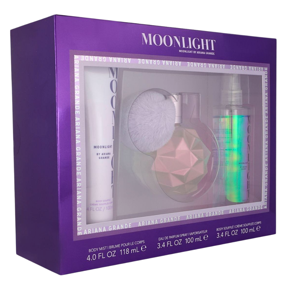 SET ARIANA GRANDE MOONLIGHT EDP 100ML, BOD MIST 118ML, BODY LOTION 100ML (M)