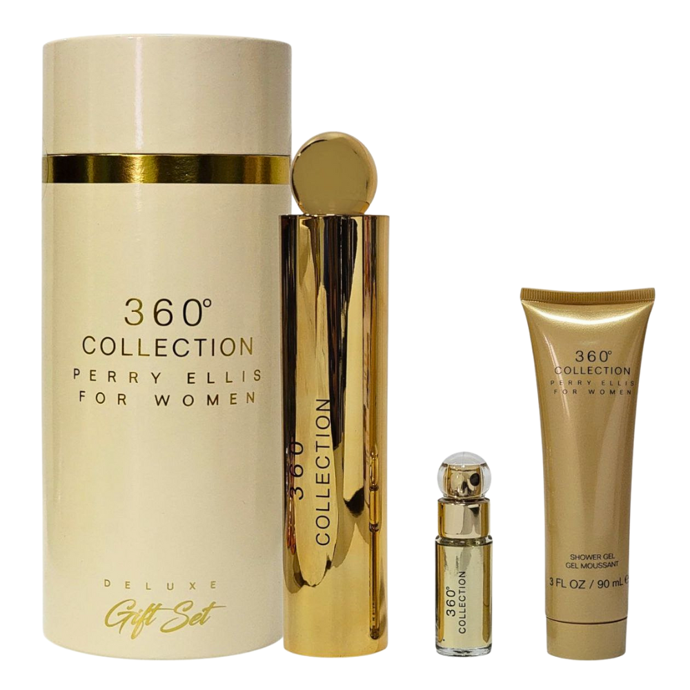 SET PERRY ELLIS 360 COLLECTION FOR WOMEN EDP 100ML, MINI EDP 7.5ML, SHOWER GEL 90ML (M)