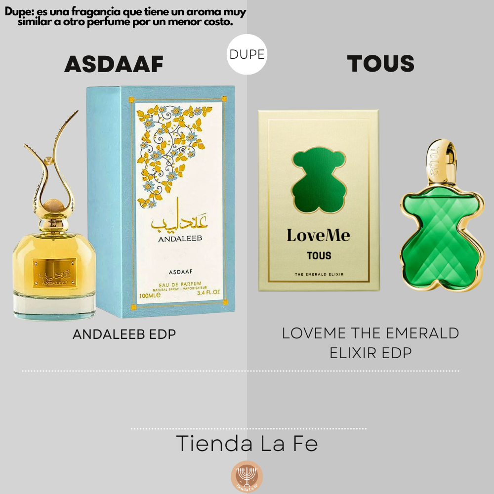 ASDAAF ANDALEEB EDP 100ML (M) (DUPE TOUS LOVEME THE EMERALD ELIXIR EDP)