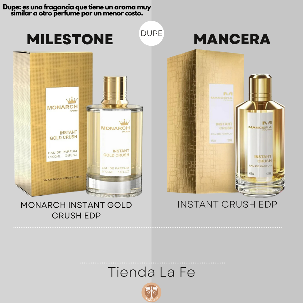 MILESTONE MONARCH INSTANT GOLD CRUSH EDP 100ML (U) (DUPE MANCERA INSTANT CRUSH EDP)