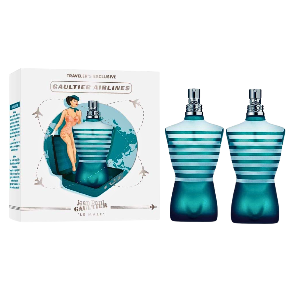 SET JEAN PAUL GAULTIER LE MALE TRAVELERS EXCLUSIVE GAULTIER AIRLINES EDT 40ML, EDT 40ML (H)