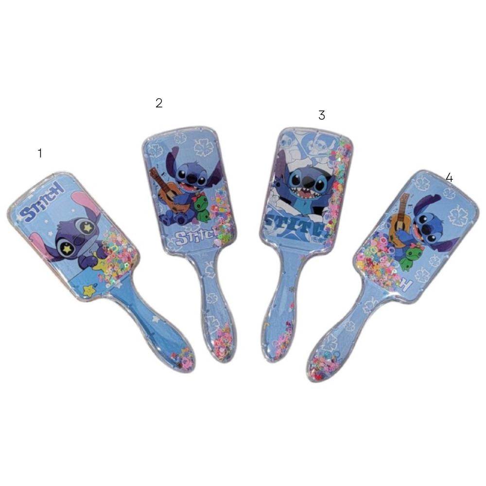 CEPILLO PEINE PARA EL CABELLO DESENREDANTE DE LILO Y STITCH, MANGO MEJOR AGARRE, CERDAS DE FLEXION PARA HUMEDO O SECO