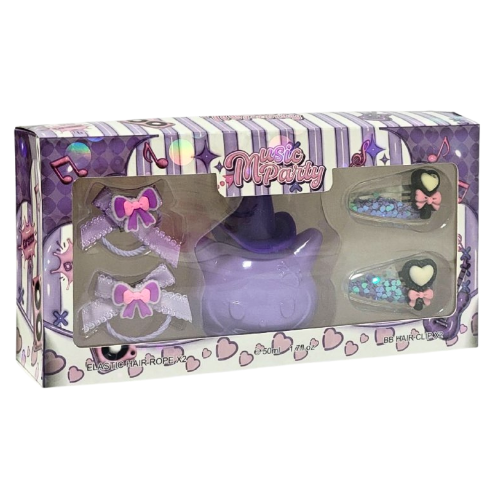 SET MUSIC PARTY EDT 50ML, X2 GANCHOS Y X2 COLAS