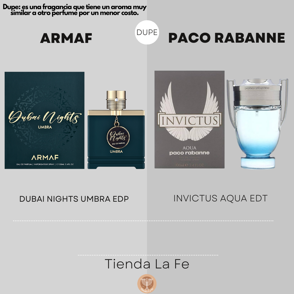 ARMAF DUBAI NIGHTS UMBRA EDP 100ML (U) (DUPE PACO RABANNE INVICTUS AQUA EDT)