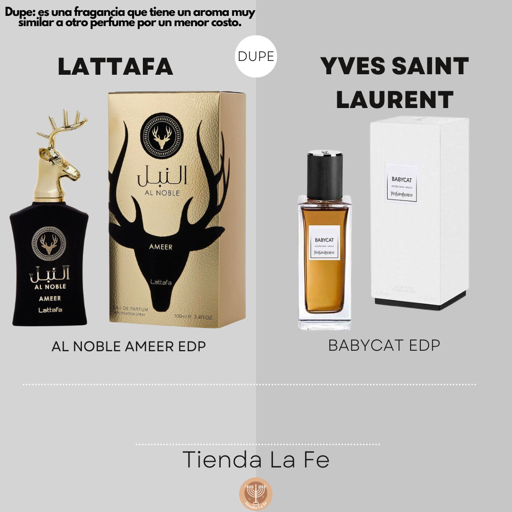 LATTAFA AL NOBLE AMEER EDP 100ML (U) (DUPE YVES SAINT LAURENT BABYCAT EDP)