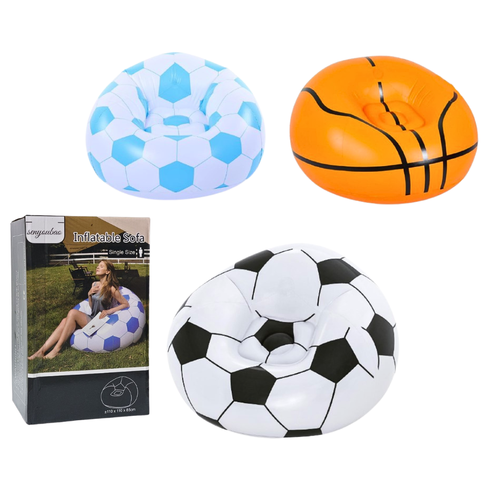 SOFA INFLABLE COMODO PARA CUARTO O JARDIN DE MAXIMA COMODIDAD 3 ESTILOS SANYOUBAO