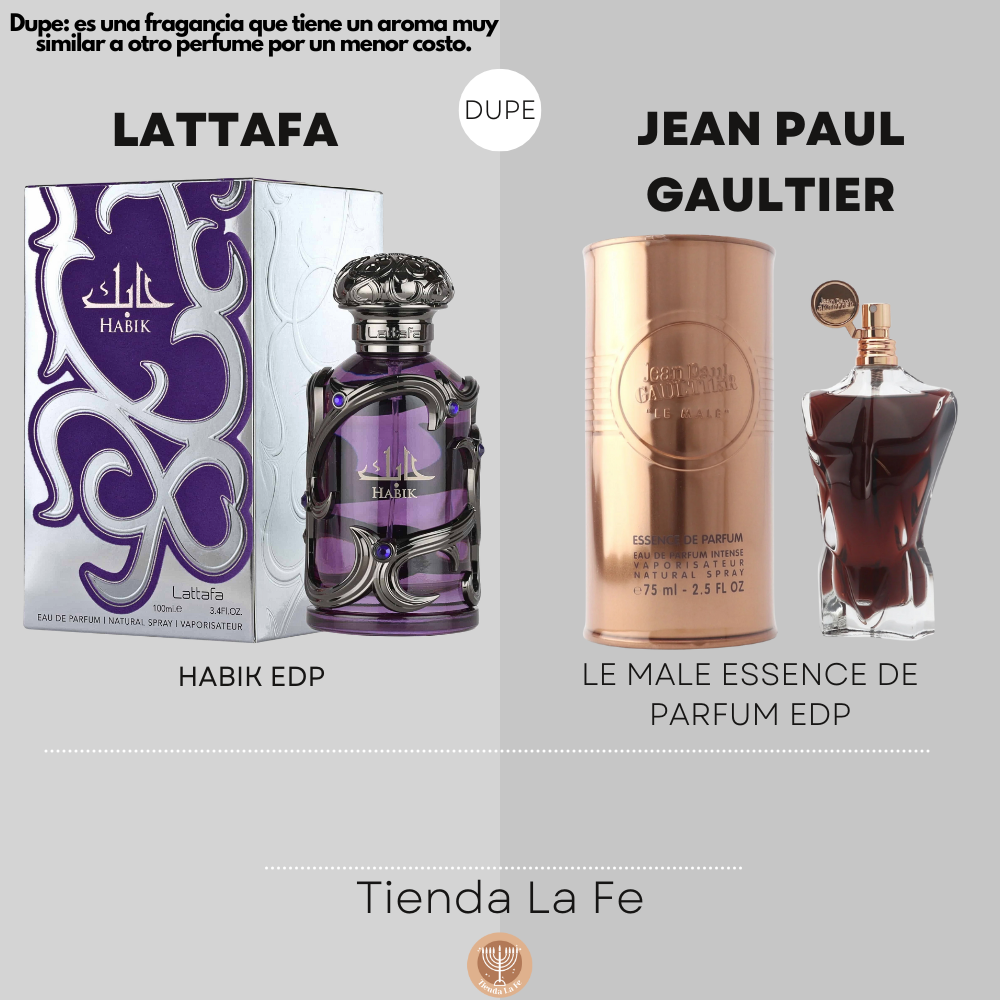 LATTAFA HABIK EDP 100ML (H) (DUPE JEAN PAUL GAULTIER LE MALE ESSENCE DE PARFUM EDP)