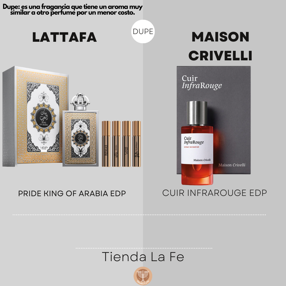 LATTAFA PRIDE KING OF ARABIA EDP 100ML (H) (DUPE MAISON CRIVELLI CUIR INFRAROUGE EDP)
