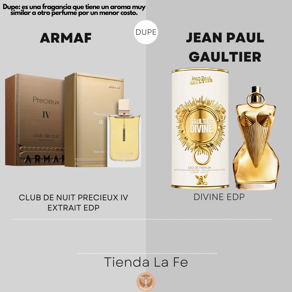 ARMAF CLUB DE NUIT PRECIEUX IV EXTRAIT EDP 55ML (M) (DUPE JEAN PAUL GAULTIER DIVINE EDP)
