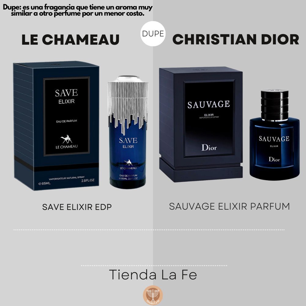 LE CHAMEAU SAVE ELIXIR EDP 85ML (H) (DUPE CHRISTIAN DIOR SAUVAGE ELIXIR PARFUM)