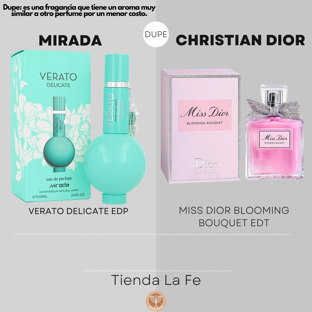 MIRADA VERATO DELICATE EDP 100ML (M) (DUPE CHRISTIAN DIOR MISS DIOR BLOOMING BOUQUET EDT)