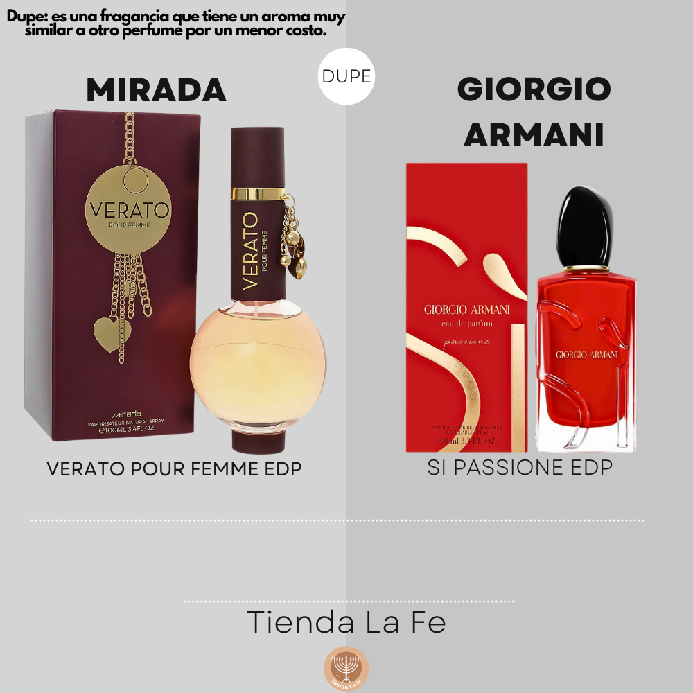 MIRADA VERATO POUR FEMME EDP 100ML (M) (DUPE GIORGIO ARMANI SI PASSIONE EDP)