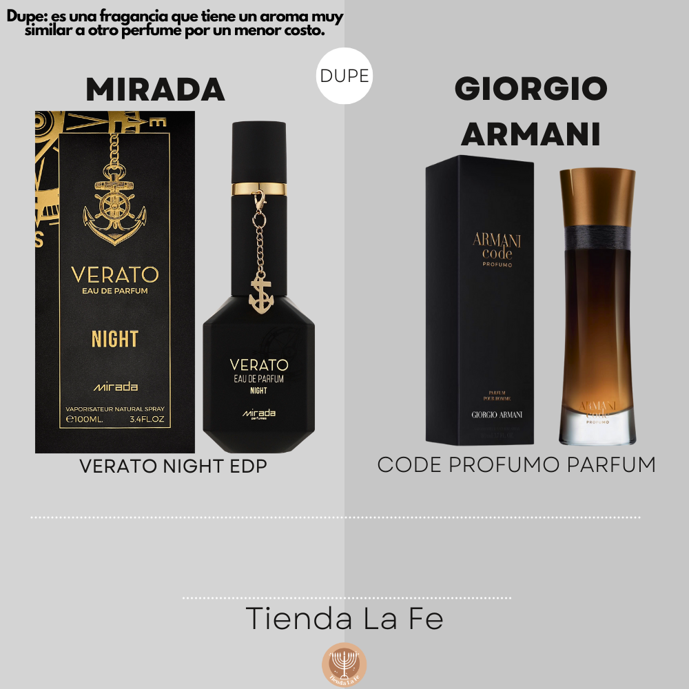 MIRADA VERATO NIGHT EDP 100ML (H) (DUPE GIORGIO ARMANI CODE PROFUMO PARFUM)