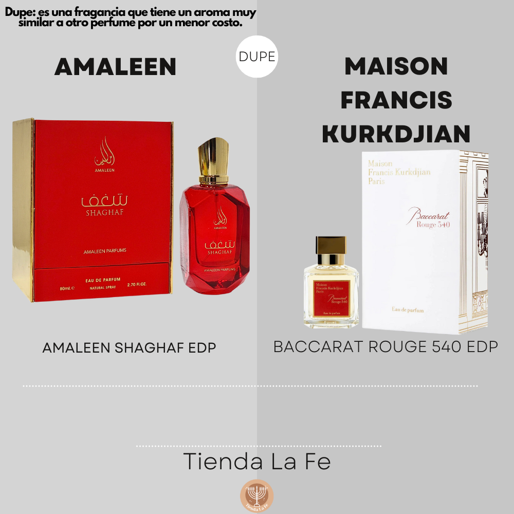 AMALEEN SHAGHAF EDP 80ML (U) (DUPE MAISON FRANCIS KURKDJIAN BACCARAT ROUGE 540 EDP)