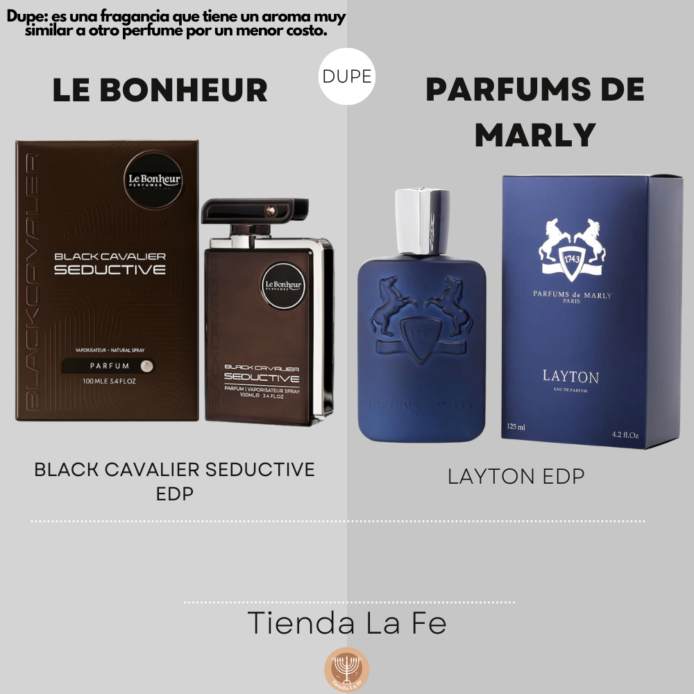 LE BONHEUR BLACK CAVALIER SEDUCTIVE EDP 100ML (H) (DUPE PARFUMS DE MARLY LAYTON EDP)